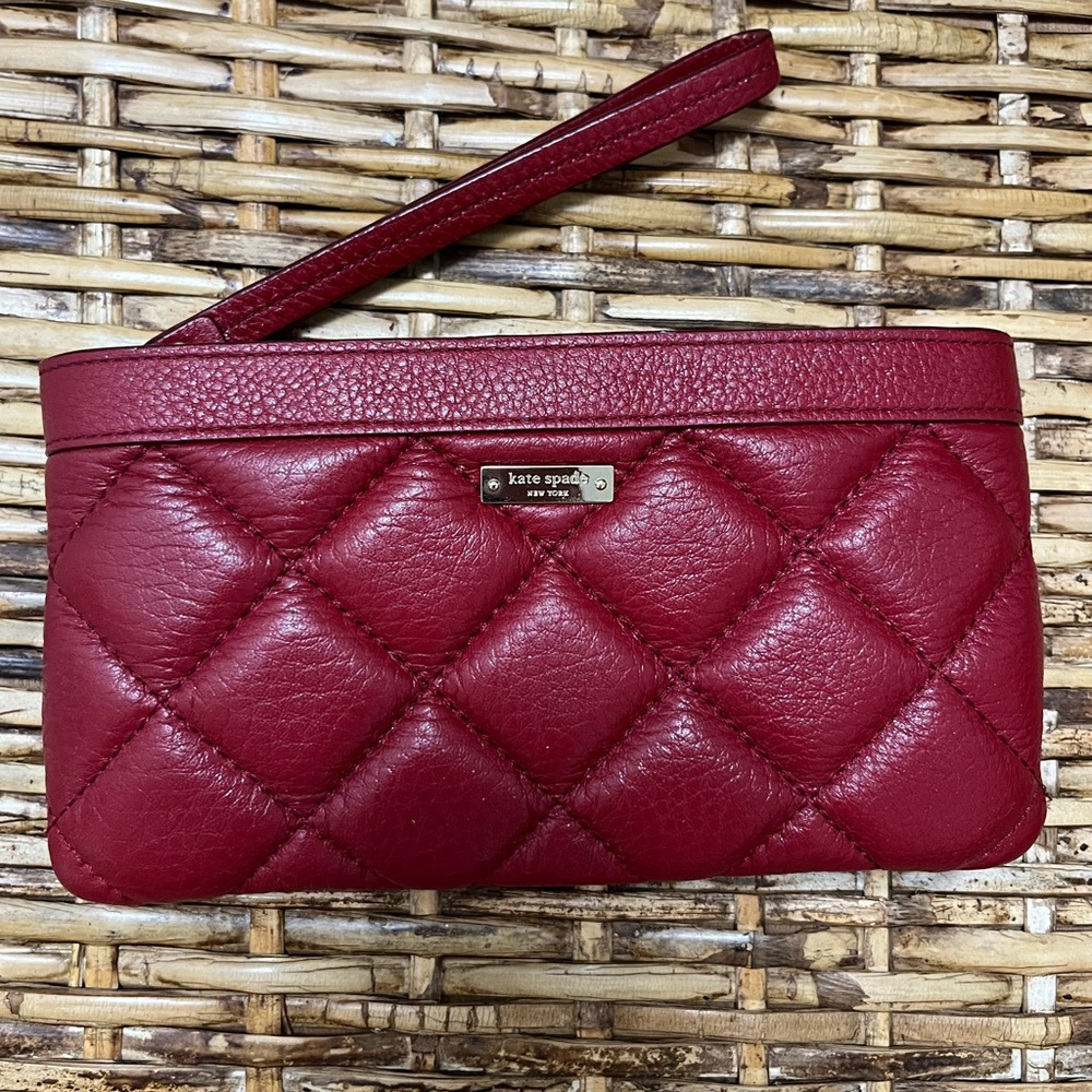 Kate Spade red large wristlet